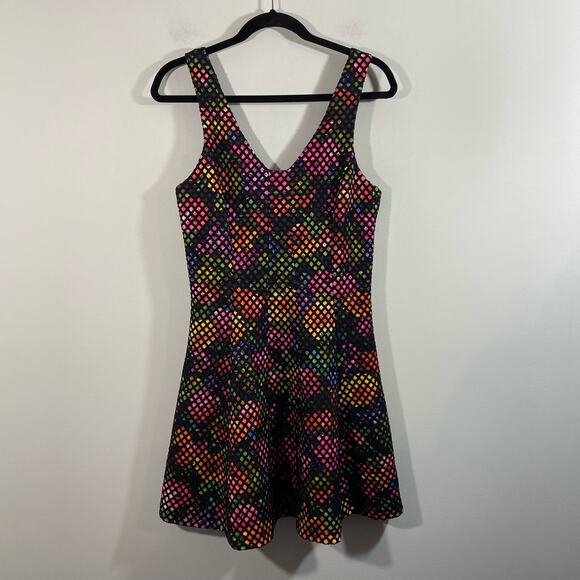 Trina Turk Multicolor Floral Illusion Netted Renita Mini Dress Size 6 NWT - Picture 1 of 8